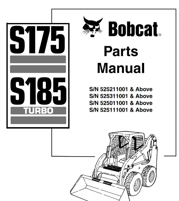 Catálogo de peças bobcat S175 S185 ingles mini carregadeira