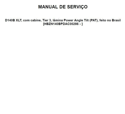 Manual de Servico trator D140B completo 2018