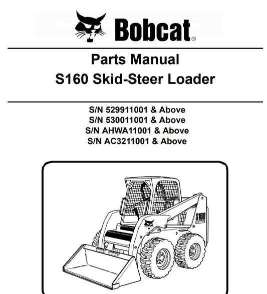 catálogo de peças bobcat s160 ingles