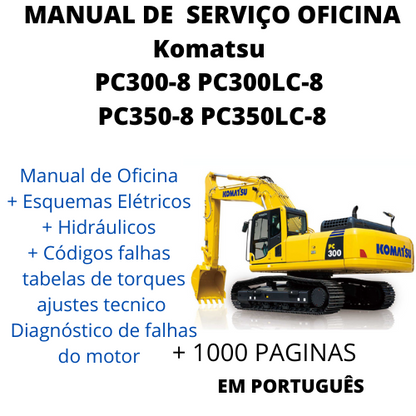 Manual Serviço + Esquemas Komatsu Pc300-8 /pc350-8 /pc350lc