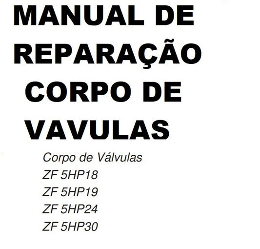 Manual de reparação corpo de valvulas