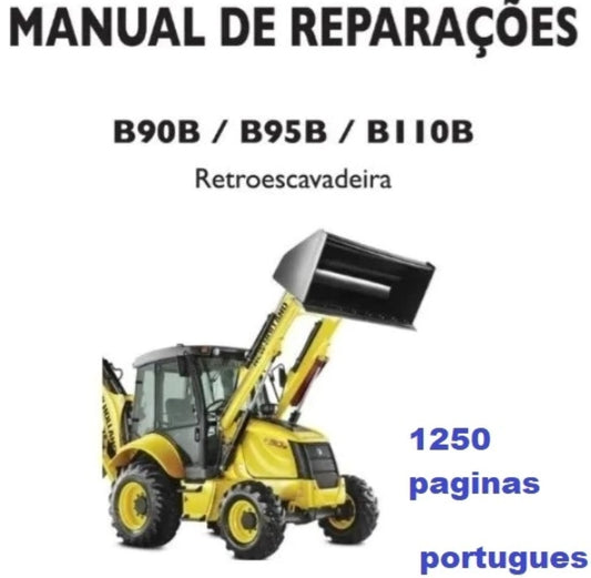 Manual De Reparação Retroescavadeira new holland B90b B95b B110b