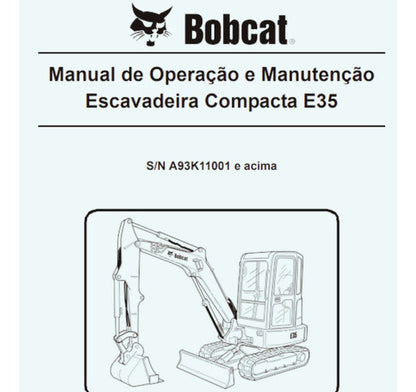 Manual De Manutenção Escavadeira Bobcat e35