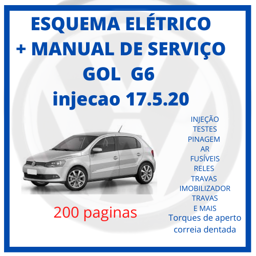 Esquema elétrico diagrama Gol G6 1.0 + reparação