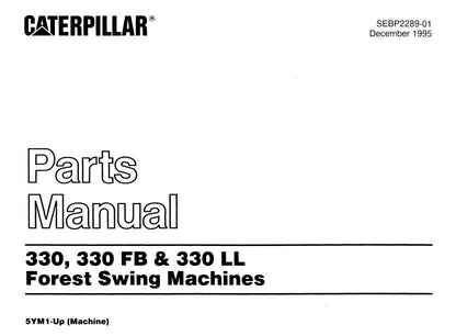 Catalágo De Peças escavadeira Caterpillar 330, 330FB E 330LL ingles