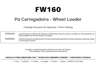 Catalogo de Pecas CARREGADEIRA FIATALLIS FW160