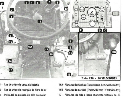 Manual Trator Massey Ferguson Linha 200 299 serie 200