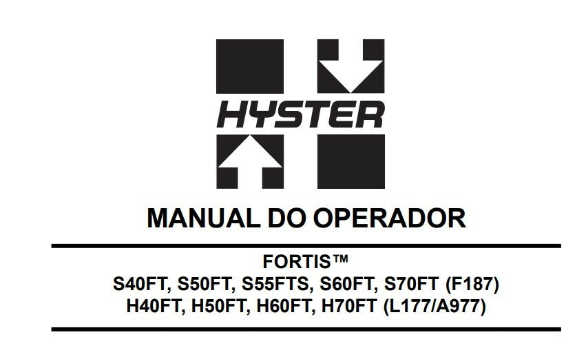 MANUAL DE OPERADOR Hyster H40-70FT, S40-70FT (A977, F187, L177)