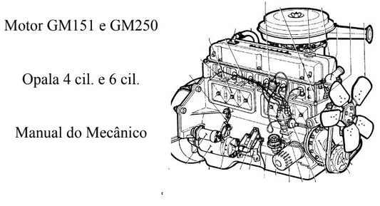 Manual De Oficina Motor Gm151 E Gm250 Opala 4 C 6 C