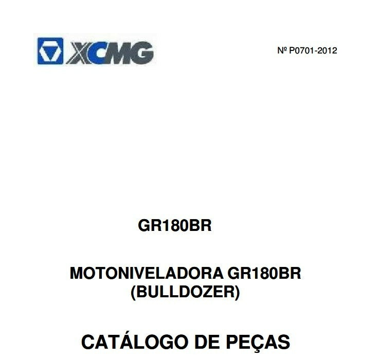 Catalago de peças XCMG GR180 br