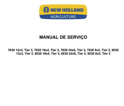 Manual De Serviço Trator New Roland 7630 / 8030 Tier 3