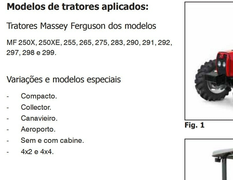 Manual de serviço oficina reparação Massey Ferguson mf200 a md 299