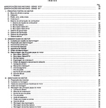 Manual de OFICINA motor SÉRIE BT33 / BT22 / BTD33 / BT22