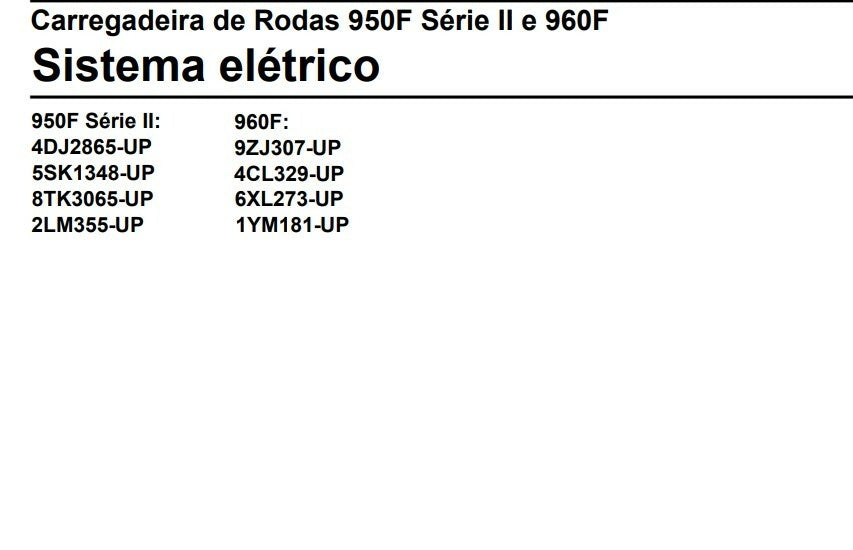 Esquema Elétrico Caterpillar 950f Série 2 E 960f - Port + manual de falhas