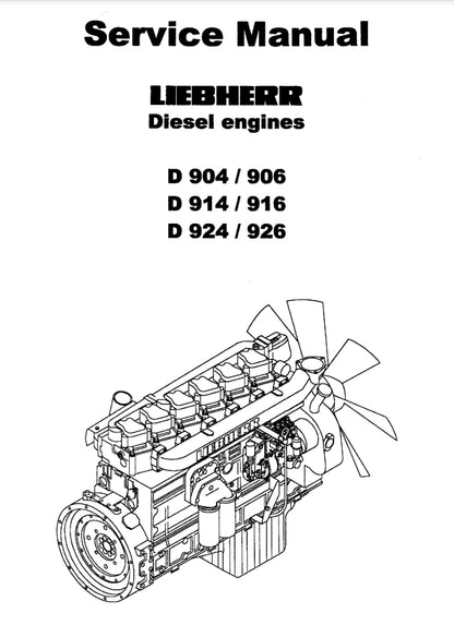 Manual de Serviço motor Liebherr D 904 / 906/ 914 / 916 / 924 / 926