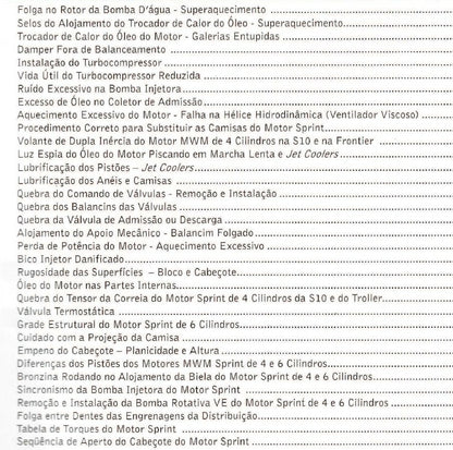 Manual de manutenção oficina Motores MWM sprinter S10 - frontier - troller + guias de sincronismo de bomba