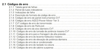 Manual De Códigos De Erro Valtra Série T Cvt