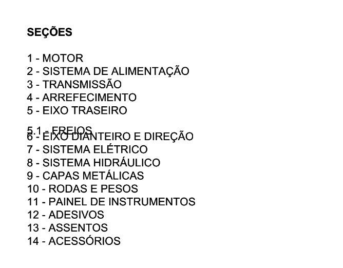 Catálogo de peças New Holland serie 30 - 7630 - 7830 - 8030