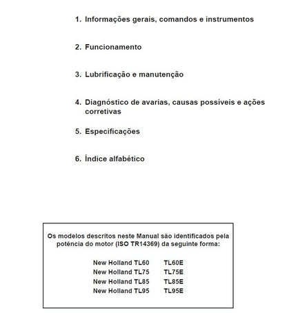 Manual Do Operador Tratores New Holland TL 60 TL 75 TL 85 e TL90