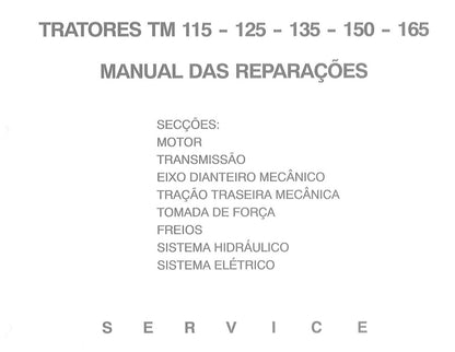 Manual De Oficina Reparação Tratores Tm 115 125 135 150 165 new holland