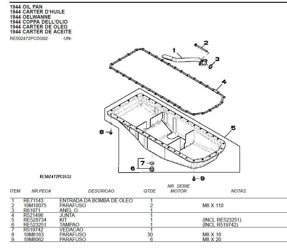 Catálogo De Peças John Deere trator 6125j