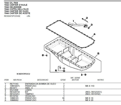 Catálogo De Peças John Deere trator 6125j