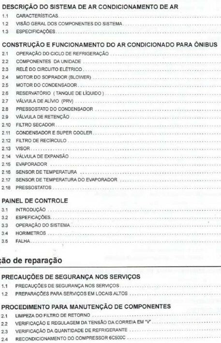 Manual De Serviço Ar Condicionado Denso Ônibus Ld8i, 6c500c