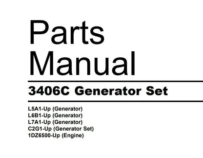 CATALOGO GERADOR CAT 3406C