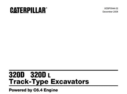 Manual de serviço CAT 320D + guia de elétrica (inglês)