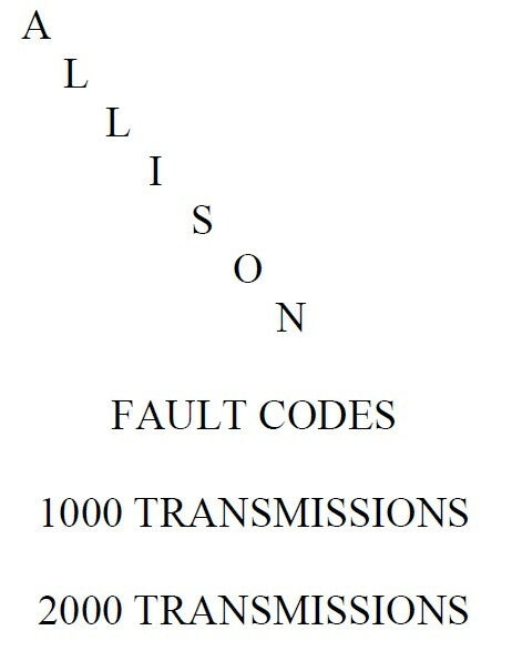 Manual codigos de falhas Transmissao allison