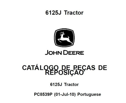 Catálogo De Peças John Deere trator 6125j