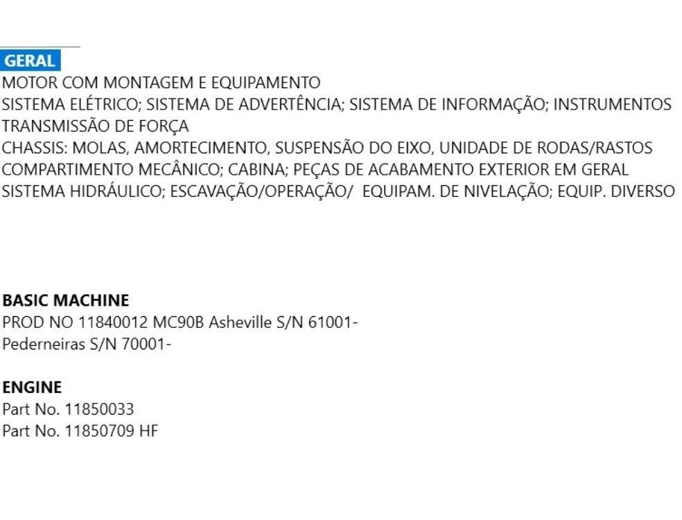 Catalogo Peças Carregadeira Mc60b Mc70b Mc80b Mc90b VOLVO