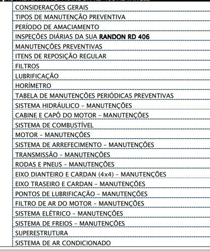 Manual De Operação Randon RD 406 Advanced