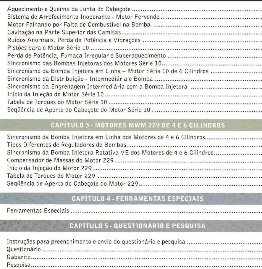 Manual de manutenção oficina Motores MWM sprinter S10 - frontier - troller + guias de sincronismo de bomba