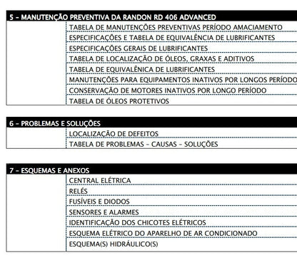Manual De Operação Randon RD 406 Advanced