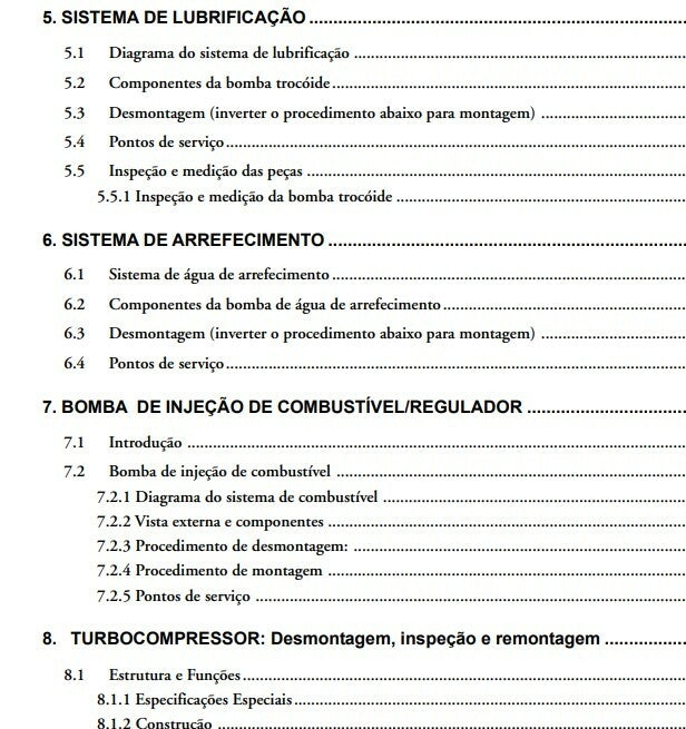 Manual de serviço motor yanmar