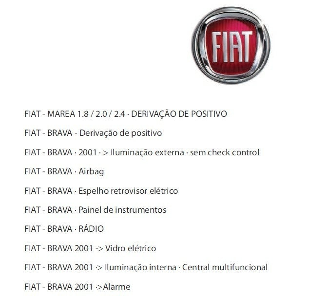 Esquema Elétrico - fiat Marea BRAVa DOBLO STILO PALIO