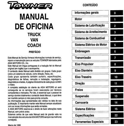 Manual De Serviços Oficina Towner. 93 A 99