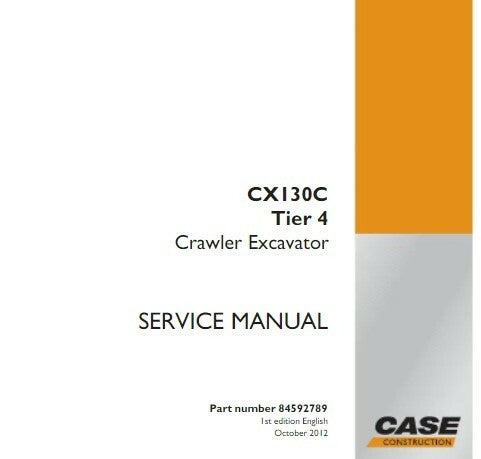 Manual de serviço case cx130c em ingles