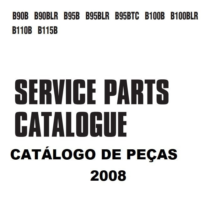 Catálogo Peças Retroescavadeira New Holland B90B, B95B B100B B110B B115B ingles