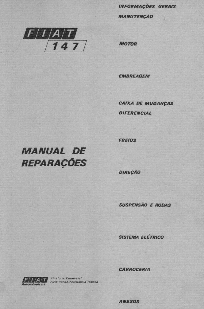 MANUAL DE REPARAÇÃO FIAT 147