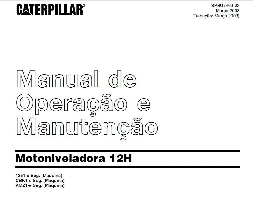 Manual de operação e manutenção 12h cat