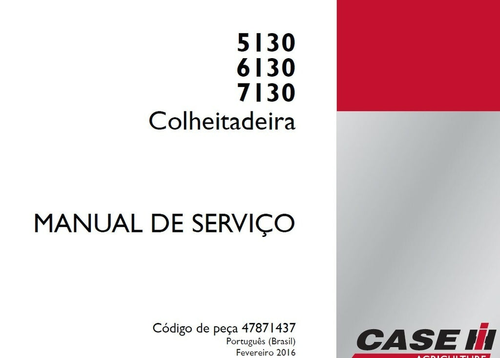 Manual De Serviço Colheitadeiras Case 5130 6130 7130